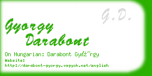 gyorgy darabont business card